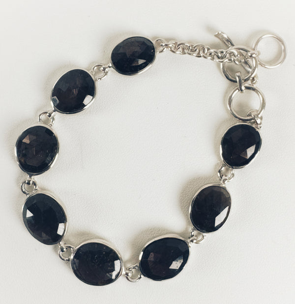 FACETED GOLD OBSIDIAN TOGGLE BRACELET  6-8" (MW 138)
