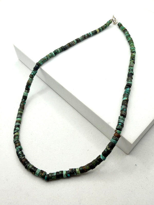 DAMALE TURQUOISE HANDSTRUNG 16" NECKLACE (LL 77)