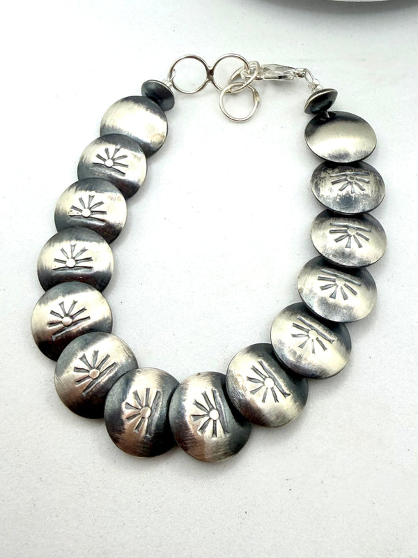 MARIETTA KELLYWOOD NATIVE HANDMADE PILLOWBEAD BRACELET 6.5"-8" (JR 170)