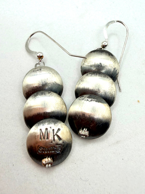 MARIETTA KELLYWOOD NATIVE HANDMADE PILLOW BEAD FISHHOOK EARRINGS 2” (TC 20)