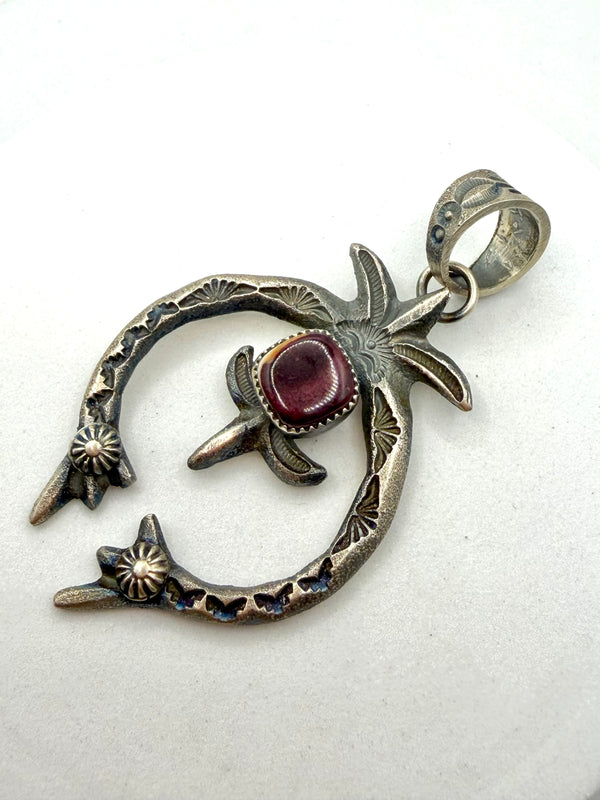 KEVIN BILLAH PURPLE SPINY NAJA PENDANT 3" (LN 49)