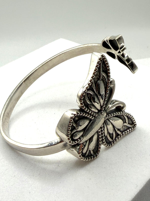STERLING SILVER BUTTERFLY ADJUSTABLE CUFF (JR 123)