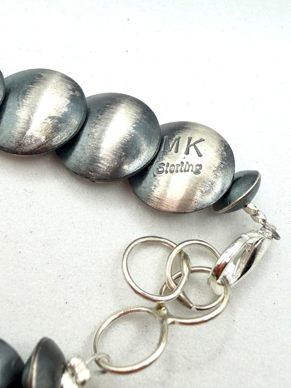 MARIETTA KELLYWOOD NATIVE HANDMADE PILLOWBEAD BRACELET 6.5"-8" (JR 170)