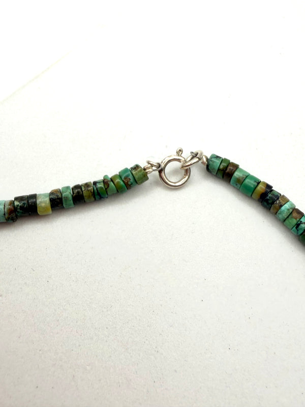 DAMALE TURQUOISE HANDSTRUNG 16" NECKLACE (LL 77)