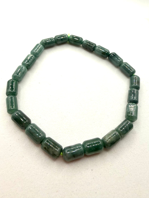 BLUE JADE STRETCH BRACELET (LL 76)