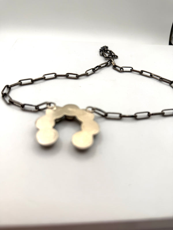 SONORAN GOLD TURQUOISE NAJA NECKLACE 18" (LL 29)