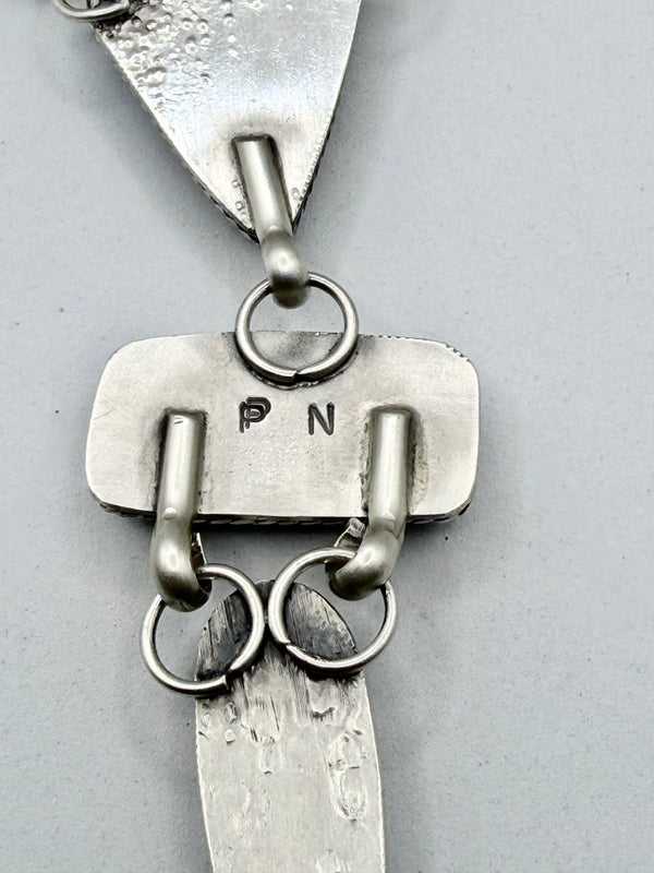 PHILBERT NEZ MORENCI TURQUOISE ADJUSTABLE STATEMENT LARIAT 26" (ELW 26)