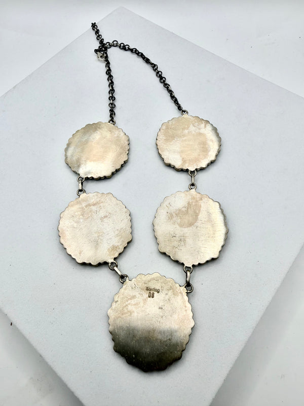 DESERT SKIES AURA OPAL CLUSTER ADJUSTABLE NECKLACE 20" (MM 07)