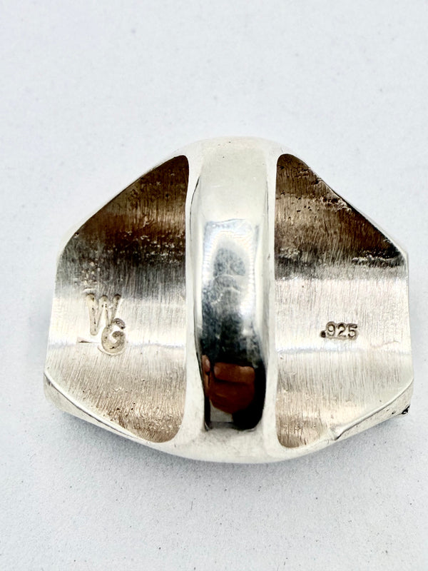 WILBERT GREY MINE 8 TURQUOISE RING SIZE 14 (PN 26)