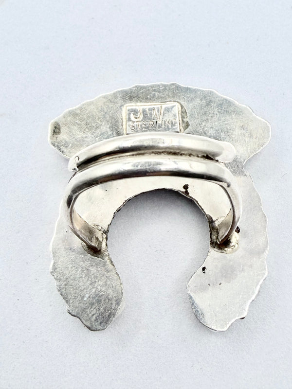 JUSTINA WILSON NATIVE HANDMADE MED CORAL NAJA RING SIZE 7.5" (PN 16)