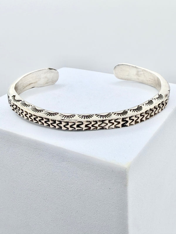 TINA JONES ALL STERLING SILVER CUFF SIZE 7" (PN 18)