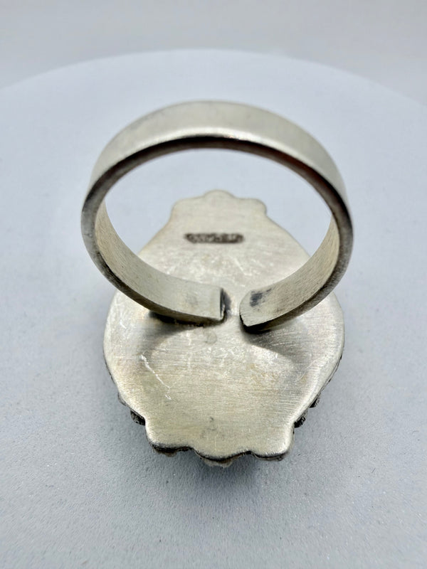 DRY CREEK TURQUOISE SS ADJUSTABLE RING (CG 8)