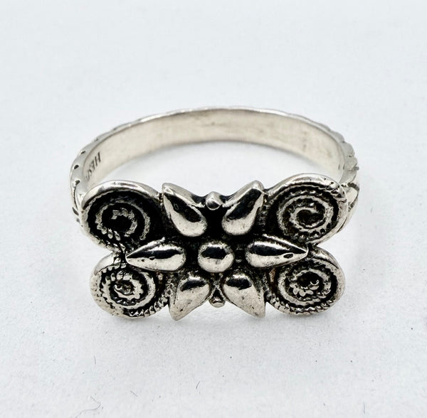 ALL STERLING SILVER BUTTERFLY RING SIZE 10.5" (LL 73)