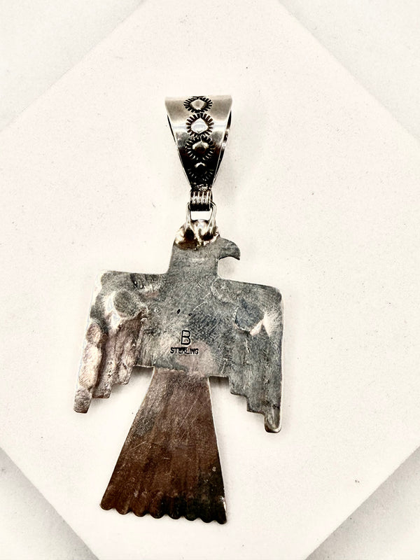 BYRON BEGAY SLEEPING BEAUTY TURQUOISE THUNDERBIRD PENDANT (LA 40)