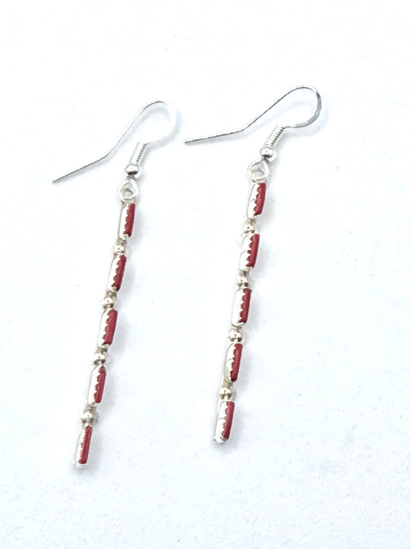 MEDITERRANEAN CORAL FISHHOOK EARRINGS (LA 75)