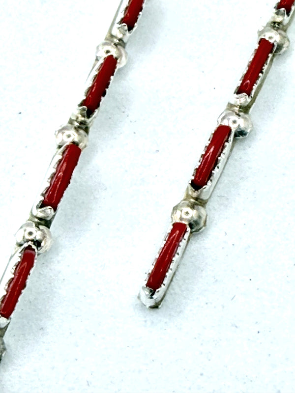 MEDITERRANEAN CORAL FISHHOOK EARRINGS (LA 75)