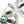 Load image into Gallery viewer, NATIVE HANDMADE KINGMAN TURQUOISE HALF CLUSTER CONCHO POST BACK EARRINGS (LA 79)
