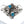 Load image into Gallery viewer, NATIVE HANDMADE KINGMAN TURQUOISE ADJUSTABLE FLOWER CUFF SIGNED BY HBY (LA 59)
