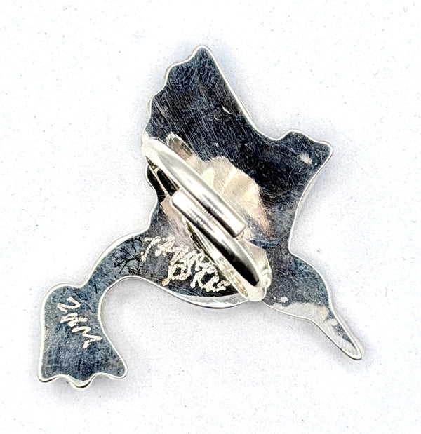 TAMARA PINO INLAY HUMMINGBIRD ADJ RING (LA 60)