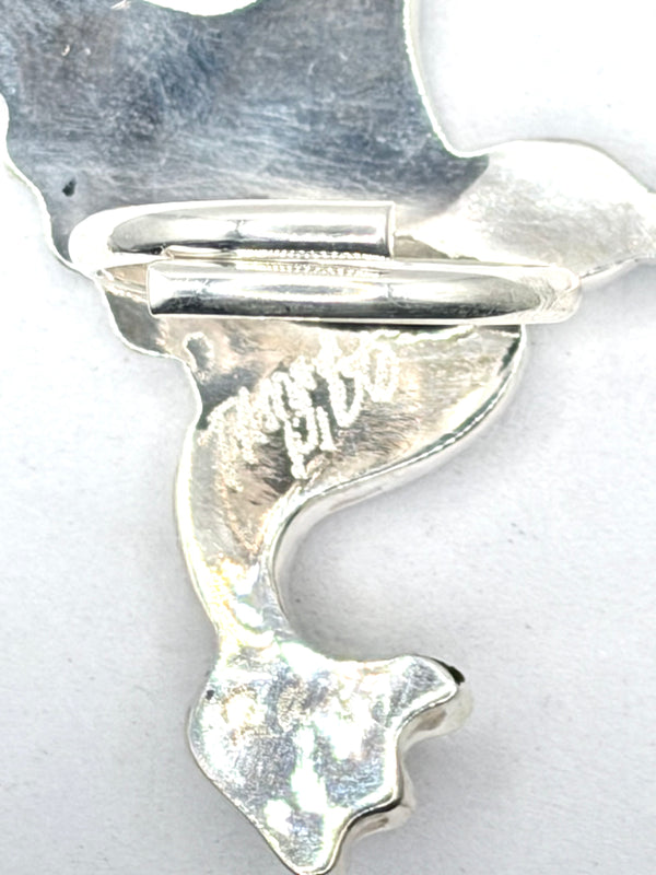 TAMARA PINO INLAY HUMMING BIRD ADJ RING (LA 61)