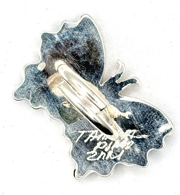TAMARA PINO INLAY ZUNI BUTTERFLY ADJ RING (LA 63)
