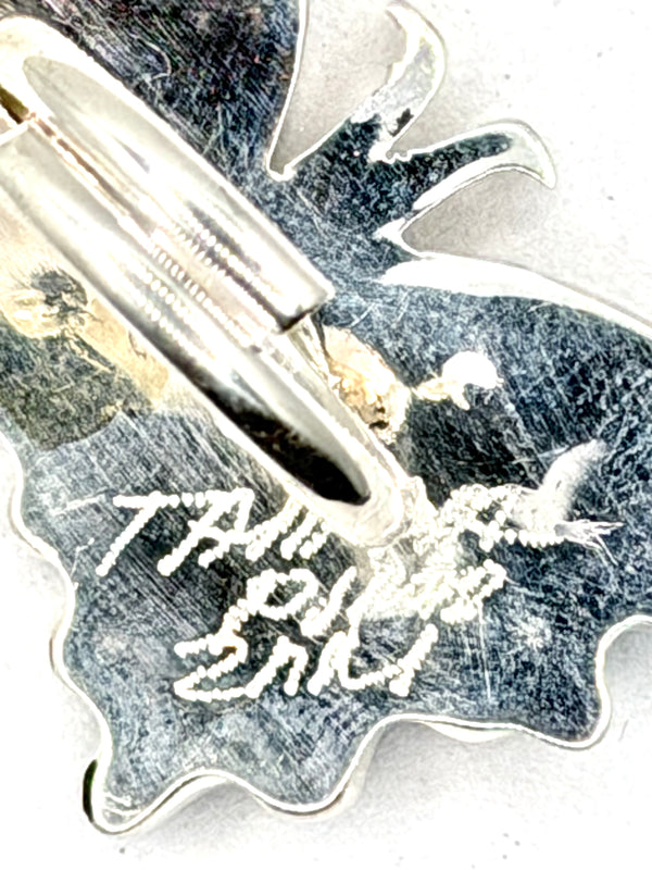 TAMARA PINO INLAY ZUNI BUTTERFLY ADJ RING (LA 63)