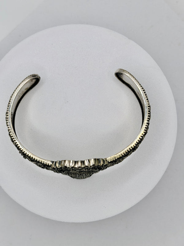 STERLING SILVER SUGAR SKULL BRACELET (JR 137)