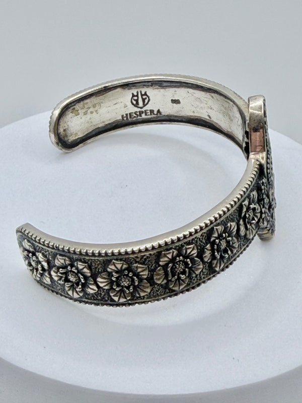 STERLING SILVER SUGAR SKULL BRACELET (JR 137)