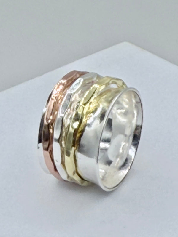 MIXED METALS FIDGET RING SIZE 6.5" (JR 143)