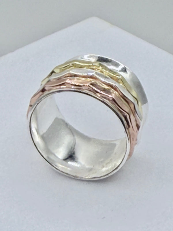 MIXED METALS FIDGET RING SIZE 6.5" (JR 143)