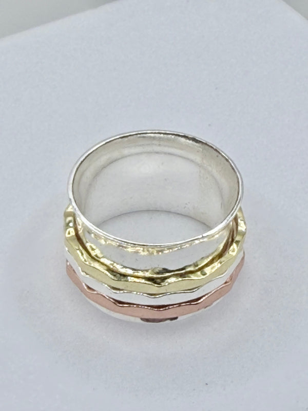 MIXED METALS FIDGET RING SIZE 6.5" (JR 143)