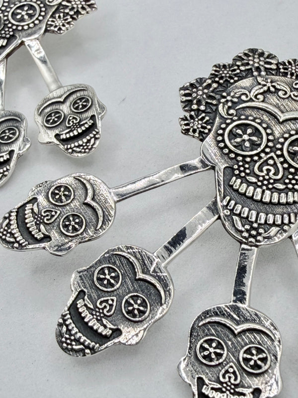 SUGAR SKULL SS STATEMENT POST BACK EARRINGS (JR 146)