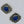 Load image into Gallery viewer, BLUE CHALCEDONY SS EVIL EYES POST BACK EARRINGS (JR 148)
