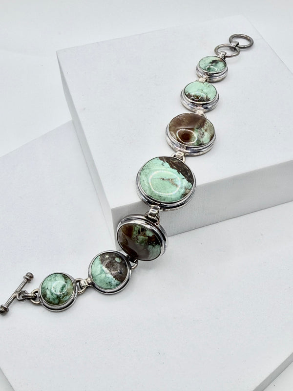 BOULDER CHRYSOPRASE TOGGLE BRACELET 6-7" (MW 475)