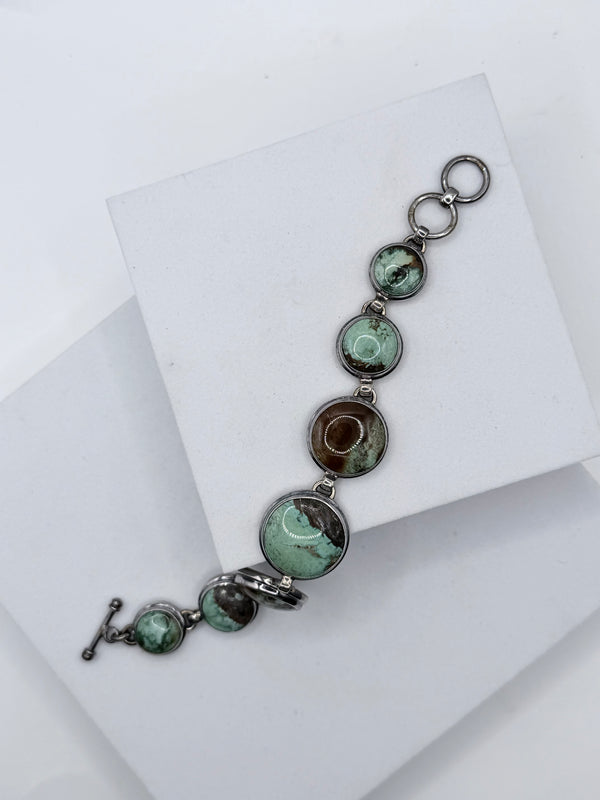 BOULDER CHRYSOPRASE TOGGLE BRACELET 6-7" (MW 475)