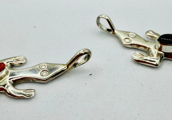 MELISSA YAZZIE NATIVE HANDMADE MULTISTONES LIZZARD PENDANTS (LA 73)