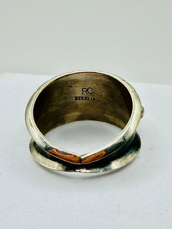 REED CHARLEY NATIVE HANDMADE MULTISTONES CLUSTER RINGS (LA 74)