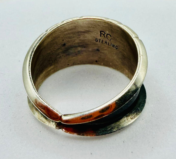 REED CHARLEY NATIVE HANDMADE MULTISTONES CLUSTER RINGS (LA 74)