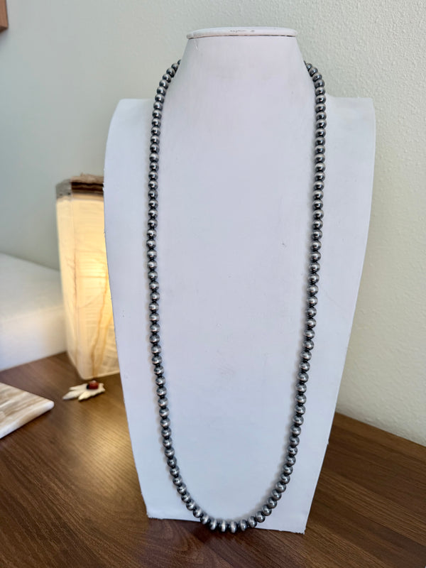 6MM 36" NAVAJO PEARLS NECKLACE (CO 143)