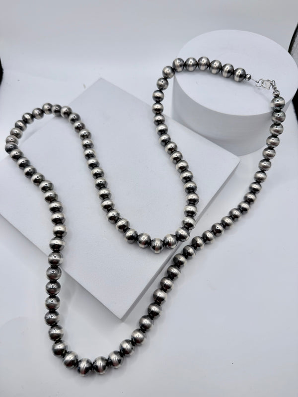 10 MM 36" NAVAJO PEARLS NECKLACE (CO 145)