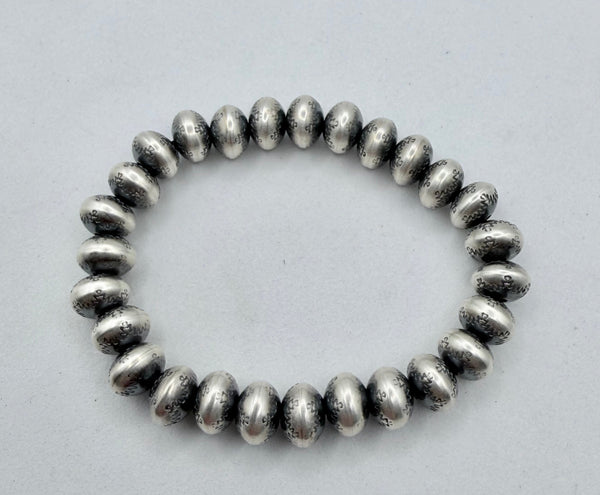 NAVAJO SAUCER PEARLS STRETCH BRACELET STYLE 1 (CO 146)