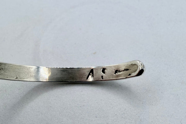 ANNETTE SANCHEZ NATIVE HANDMADE STERLING SILVER ADJUSTABLE STACKER CUFF (CO 151)