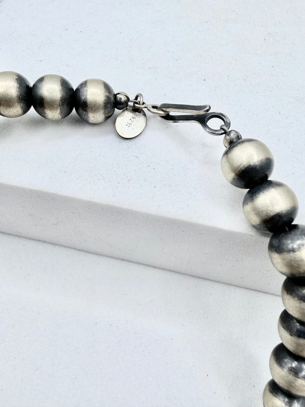 18" 8MM DESERT PEARLS & ORANGE SPINY OYSTER NECKLACE (JD 31)