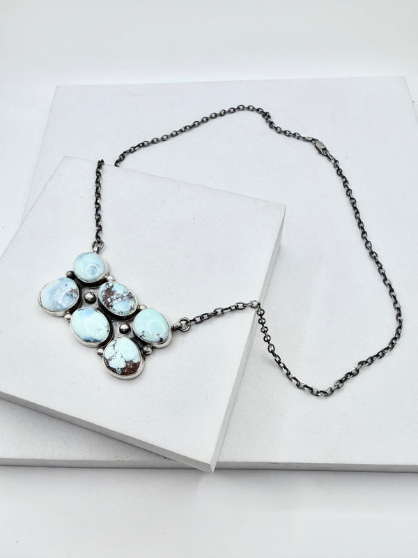 J. BEGAY GOLDEN HILLS TURQUOISE ADJUSTABLE NECKLACE 20" (JD 37)