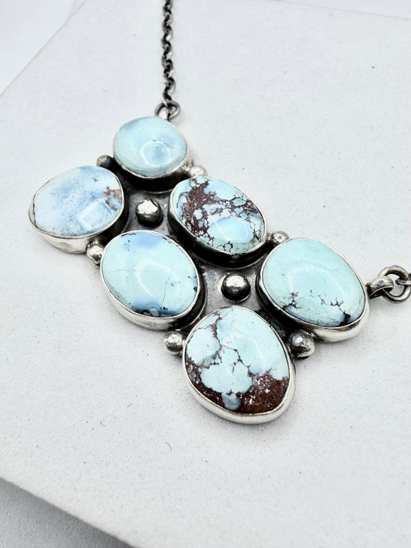 J. BEGAY GOLDEN HILLS TURQUOISE ADJUSTABLE NECKLACE 20" (JD 37)