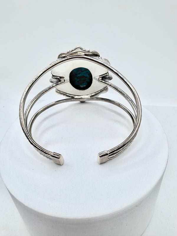 RED MOUNTAIN TURQUOISE ADJUSTABLE STERLING SILVER CUFF (JD 41)