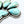 Load image into Gallery viewer, KINGMAN TURQUOISE SS HALF CLUSTER MOOMOO PENDANT 2" (ELW 71)
