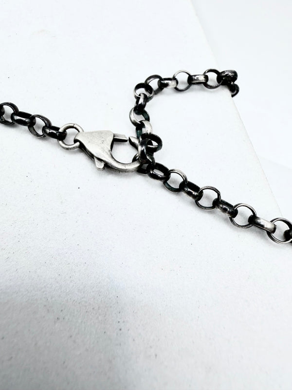 HAROLD TAHE NATIVE HANDMADE BARREL BEAD ADJUSTABLE NECKLACE 21" (ELW 77)