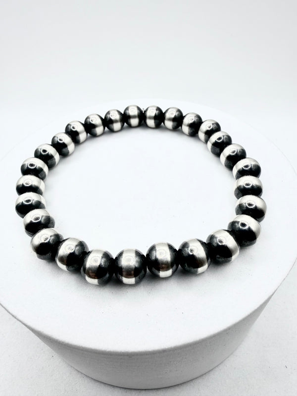 7MM NAVAJO PEARLS STRETCH BRACELET (ELW 84)