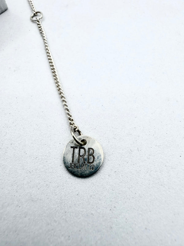 KINGMAN TURQUOISE "STAY WEIRD" ADJUSTABLE SS NECKLACE 16-22" (ELW 91)